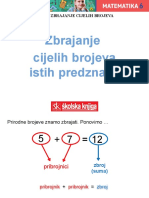 1 - 6 - 1 Zbrajanje - Cijelih - Brojeva - Istih - Predznaka