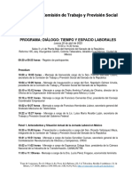 Comisión de Trabajo y Previsión Social: Programa: Diálogo: Tiempo Y Espacio Laborales