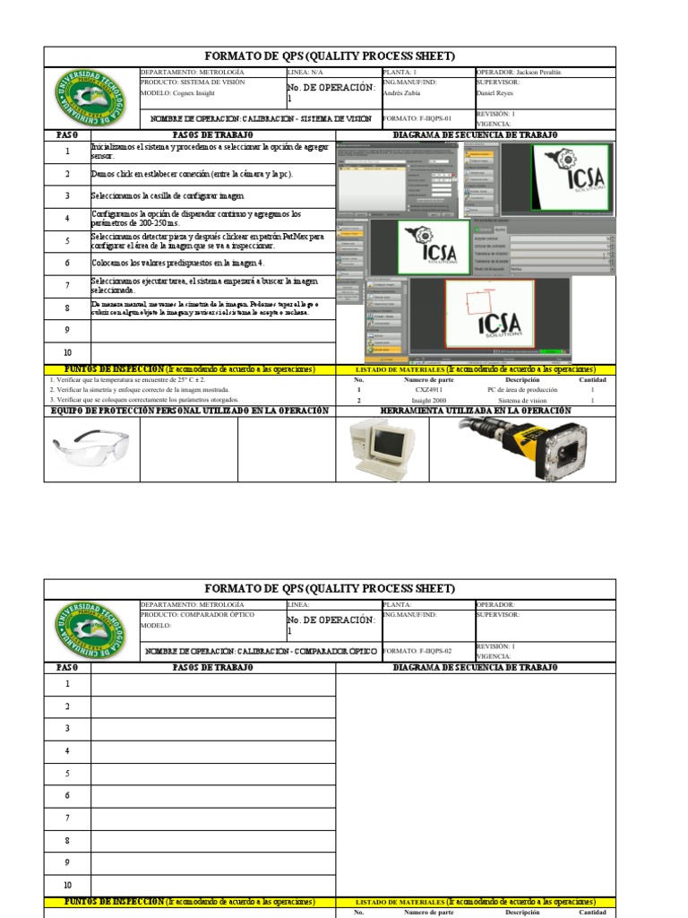 Formato QPS para Calibración en Metrología | PDF