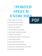 Reported Speech Exercises