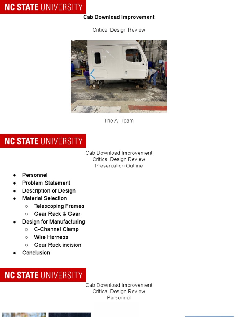 Critical Design Review Presentation - 1 | PDF | Gear | Truck