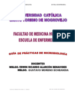 Gustavo Moreno Echeandia: Guía de Prácticas de Microbiología Escuela de Enfermeria