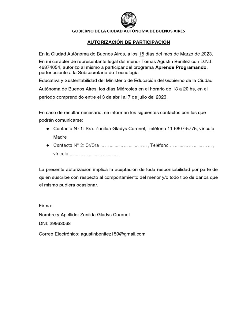 Autorizaci n participaci n e imagen ap 2023 pdf