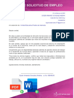 Carta de Solicitud de Empleo