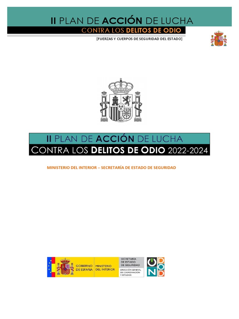 II Plan de Acción contra Delitos de Odio | PDF | Policía | Derechos humanos