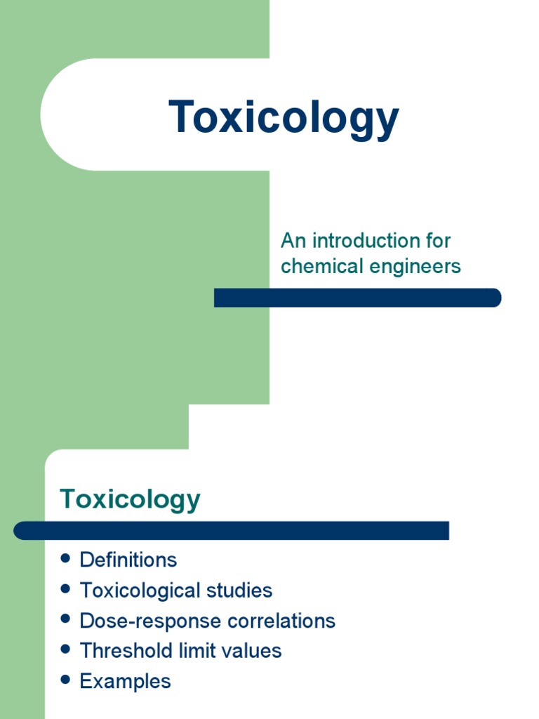 Chapter 2 Toxicology PDF Toxicity Toxicology