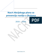 Nacrt Akcijskoga Plana Za Prevenciju Nasilja U Školama: Zagreb, Lipanj 2019