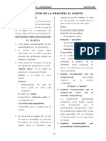 Elementos de La Oración: El Sujeto: Colegio Preuniversitario "ALBORADA" Lenguaje