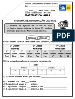 Aulas de Matemática, Português, Ciências e História