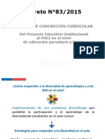 Decreto N°83/2015: Niveles de Concreción Curricular