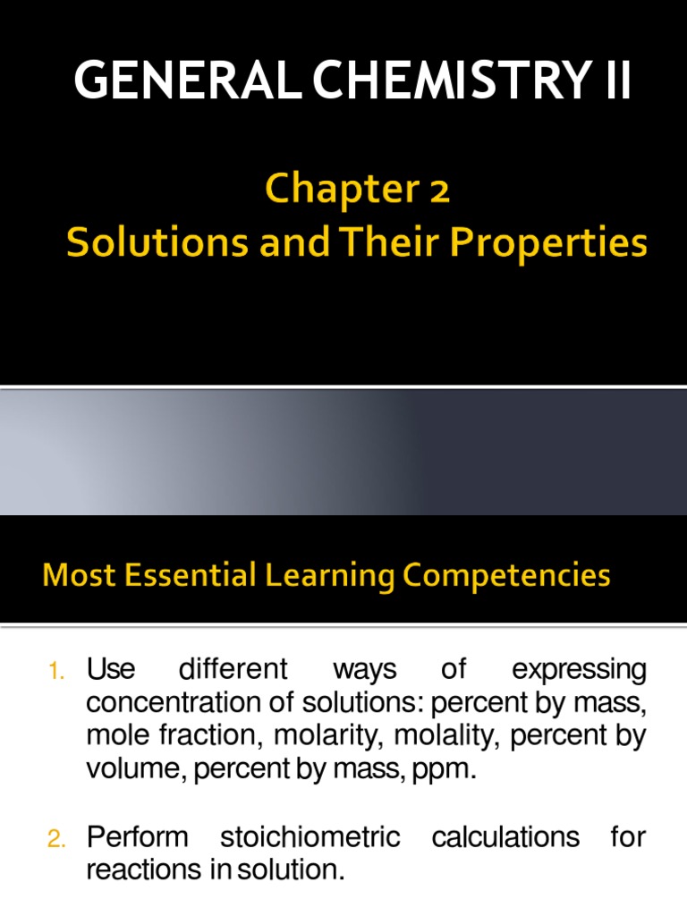 Week 2B - Solution Stoichiometry | PDF | Stoichiometry | Chemical Elements