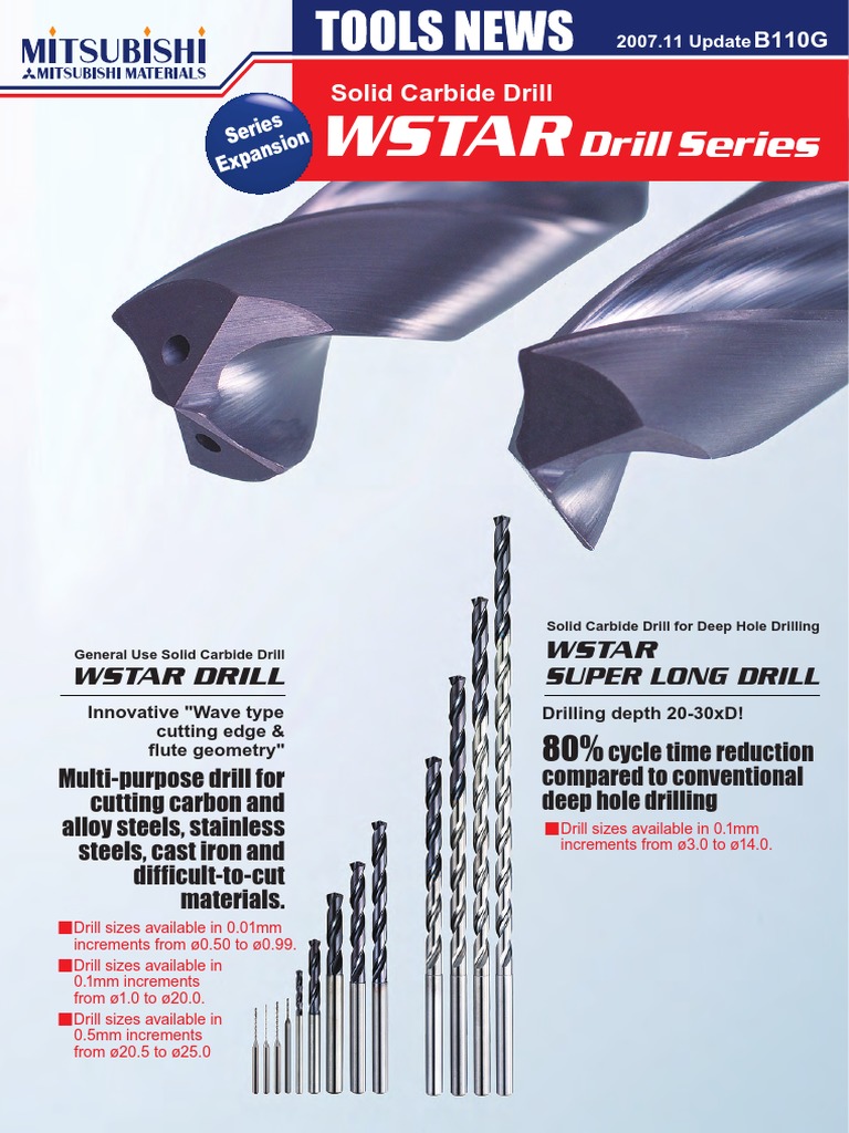 Wstar Drill Series PDF Drilling Machining