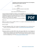 Guía Ética de OMS Sobre Uso de Emergencia de Intervenciones No Probadas Fuera de La Investigación (MEURI) (Traducción No Oficial, COVID-19)