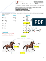 Tema 9 Ejercicios Resueltos Tema 9 Movimiento Rectilíneo Uniforme Acelerado (MRUA)