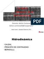 Unidad 4 Fundamentos de La Hidrodinámica.: Docente: Adrián Contreras Adrian - Contreras04@inacapmail - CL