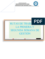 Ruta de Trabajo de Las Semanas de Gestión