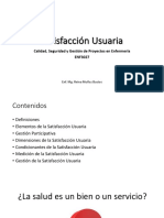 Satisfacción Usuaria: Calidad, Seguridad y Gestión de Proyectos en Enfermería ENF3027