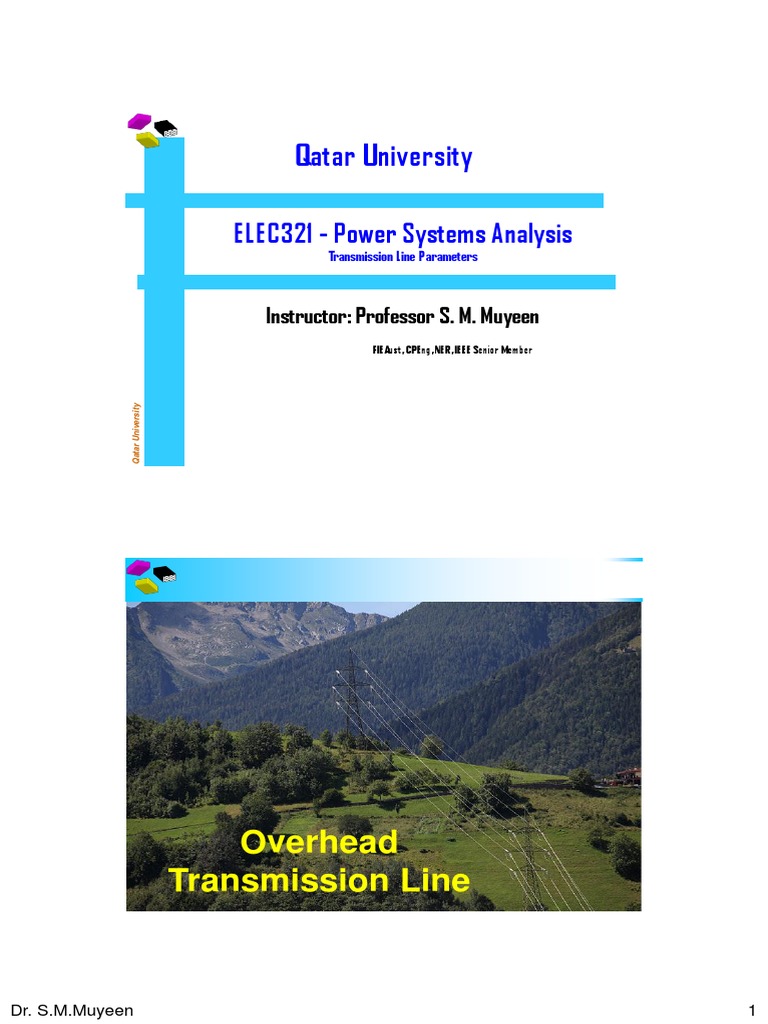 Weeks 4-8 - Transmission Line Parameters | PDF | Electric Power ...