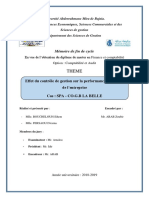 Effet Du Contrôle de Gestion Sur La Performance Financière de L'entreprise