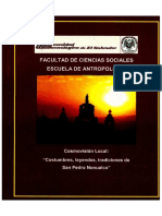 Cosmovisión Local: Costumbres, Leyendas, Tradiciones de San Pedro Nonualco, 2011-2012.