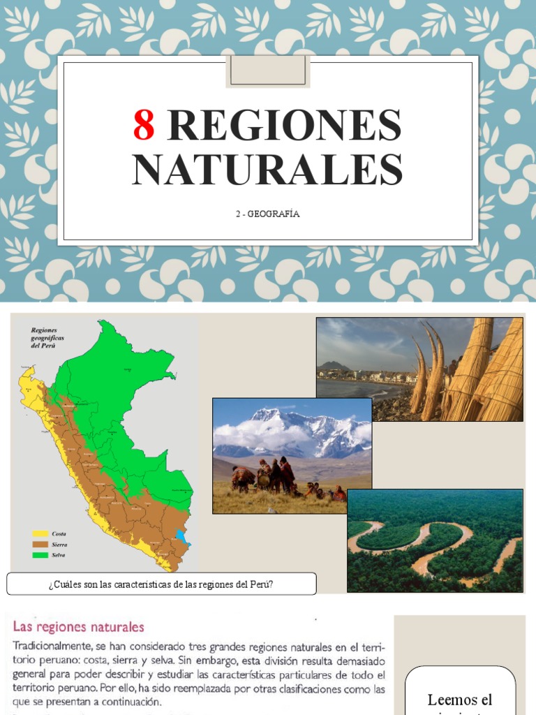 Características de las 8 Regiones Naturales del Perú | PDF | Andes | Río