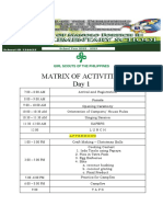 GSP Matrix of Activities