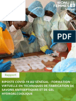Onu Femmes Riposte Covid 19 Au Senegal Formation Virtuelle en Techniques de Fabrication de Savons Antiseptiques Et de Gel Hydroalcoolique 2020