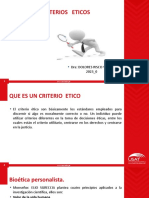 Criterios Eticos: Dra: Dolores Risco Velez 2023 - 0