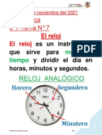 Matemática 3°T-Tema #7: El Reloj El Reloj