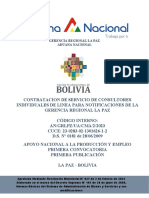 Contratación de consultores individuales para notificaciones en la Gerencia Regional La Paz de Aduana Nacional