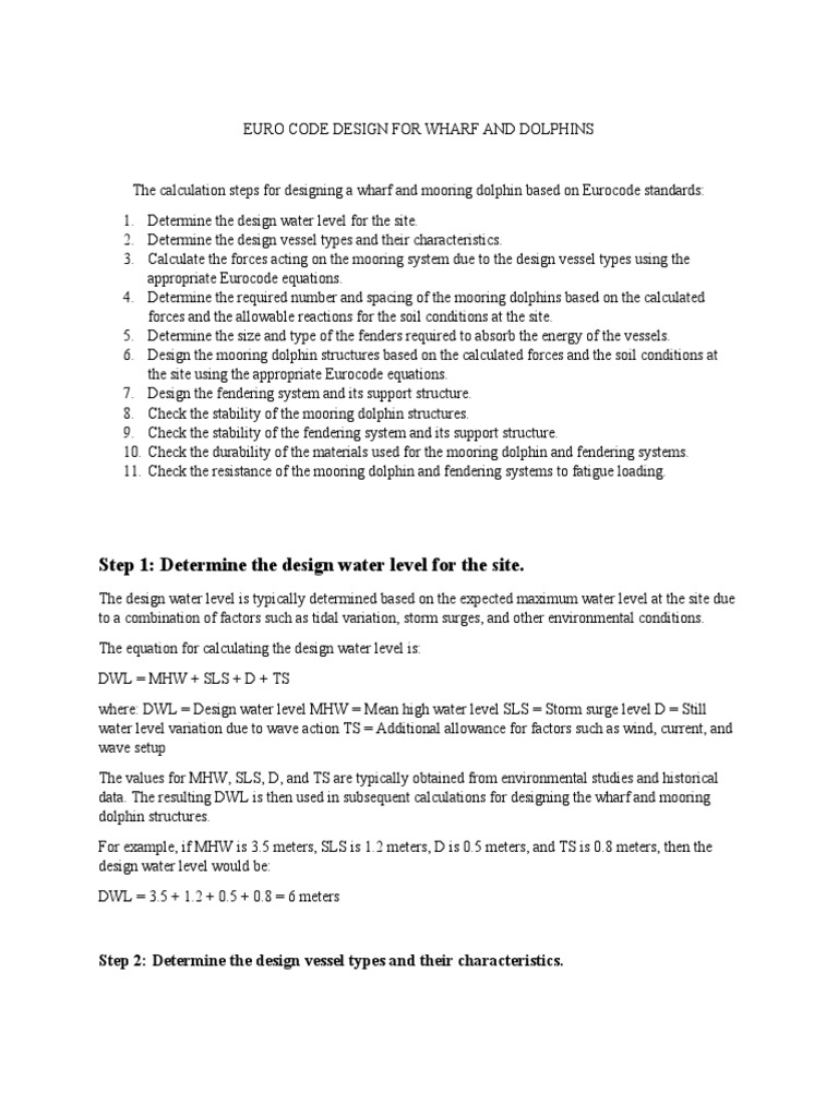 Eurocode Wharf and Dolphin Design Guide | PDF | Strength Of Materials ...