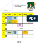 H0Rario de Exámenes Del Primer Quimestre: AÑO LECTIVO 2022-2023