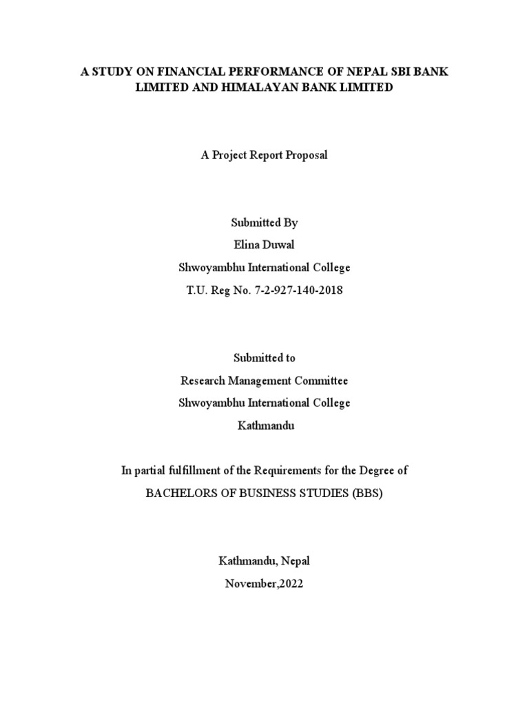 Final Proposal Pdf Banks Deposit Account