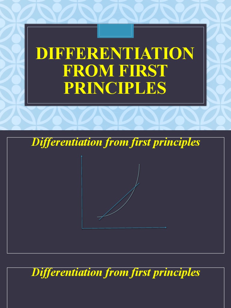 Differentiation From First Principles | PDF | Career & Growth | Self ...