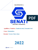 Matemática: Sandoval Zeña, Fernando José Matemática Yovera Chero Juan