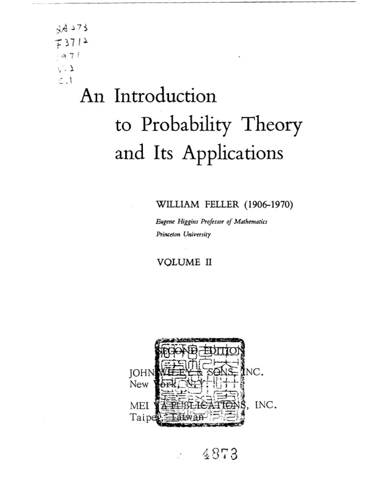 An Introduction To Probability Theory and Its Applications