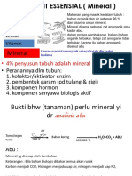 Mineral: - 4% Penyusun Tubuh Adalah Mineral