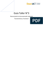 Guía Taller N°3: Reconociendo La Instrumentación Industrial "Características y Funciones"