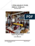 Pekan Pekabaran Injil Gereja Toraja: 19-26 Maret 2023