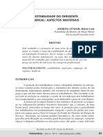 Estabilidade do dirigente sindical: aspectos materiais