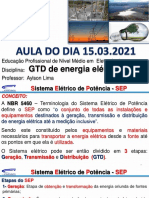 GTD de Energia Elétrica: Educação Profissional de Nível Médio em Eletrotécnica Disciplina: Professor: Aylson Lima