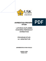 Laporan Suplemen Konversi Peringkat Akreditasi Program Studi S-1 Arsitektur