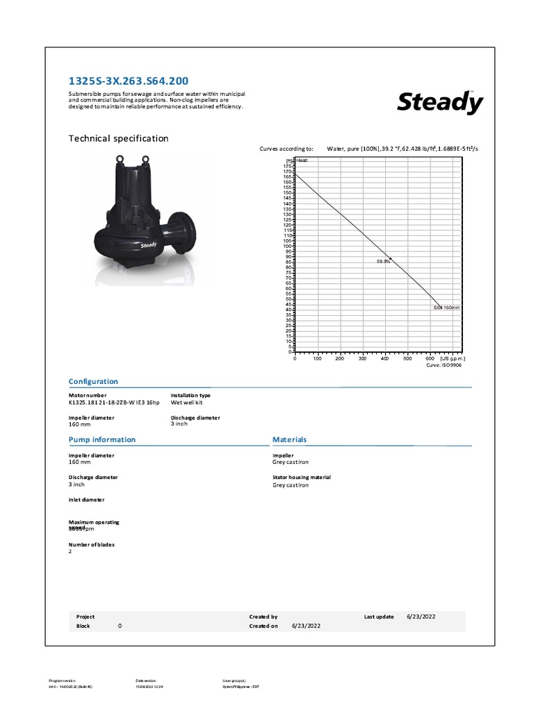 Submersible Pump Specs & Performance | PDF | Pump | Energy Technology