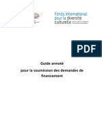 Guide Annoté Pour La Soumission Des Demandes de Financement