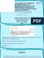 Probiotics Role in Lowering Bilirubin Level On Hyperbilirubinemia Neonates Performed Phototherapy at Neonatology Ward of Adam Malik General Hospital