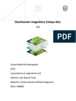 Declinación magnética Celaya Gto