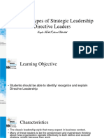 The Four Types of Strategic Leadership Directive Leaders: Tengku Mohd Khairal Abdullah