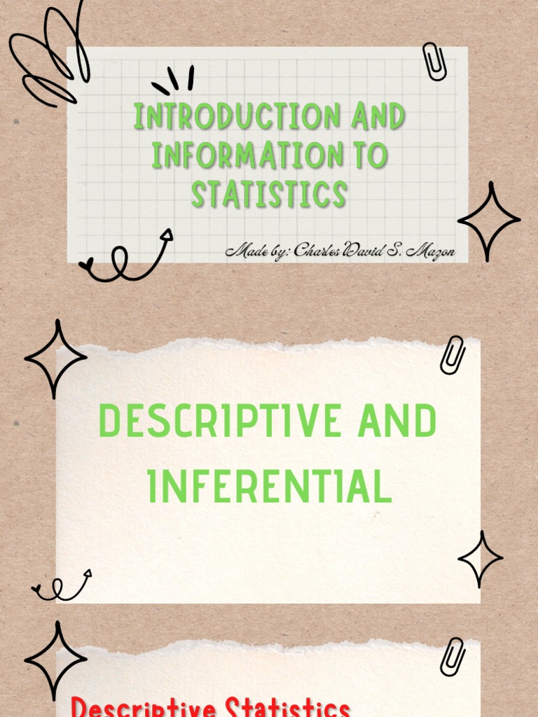 Introduction To Statistics PDF