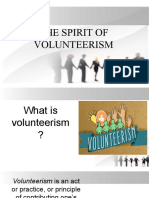 The Spirit of Volunteerism