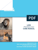 Lion Care Manual: (Panthera Leo)